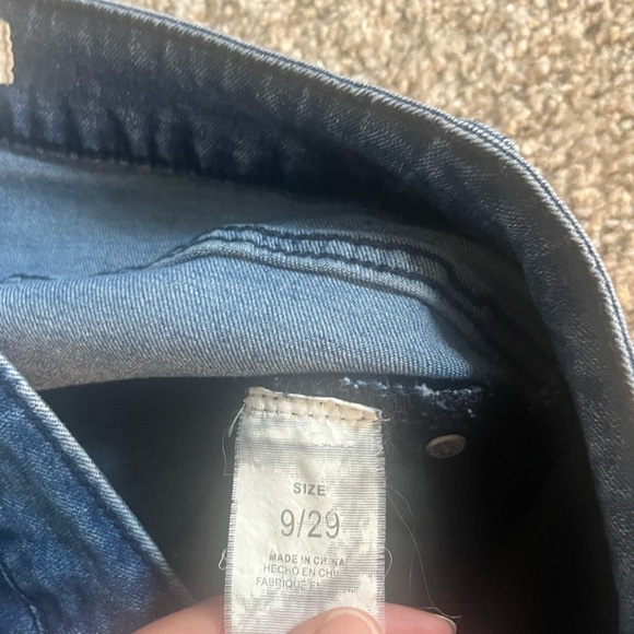 Elegant Blue Floral Wide Leg Jeans - Picture 6 of 6